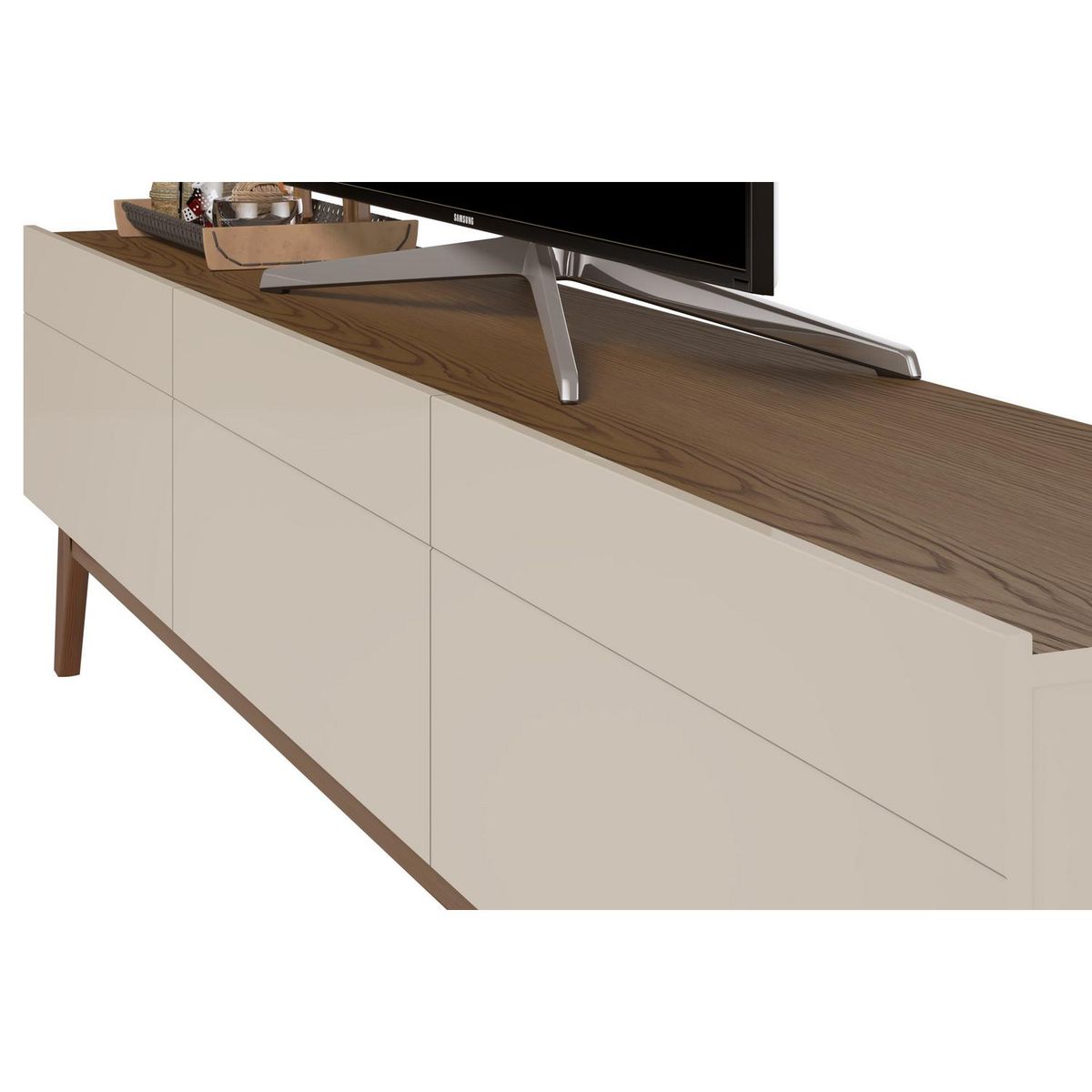 Rack 60 " Classic Blanco/Café 40x52x218 cm, marca ALTAVISION - Foto 2