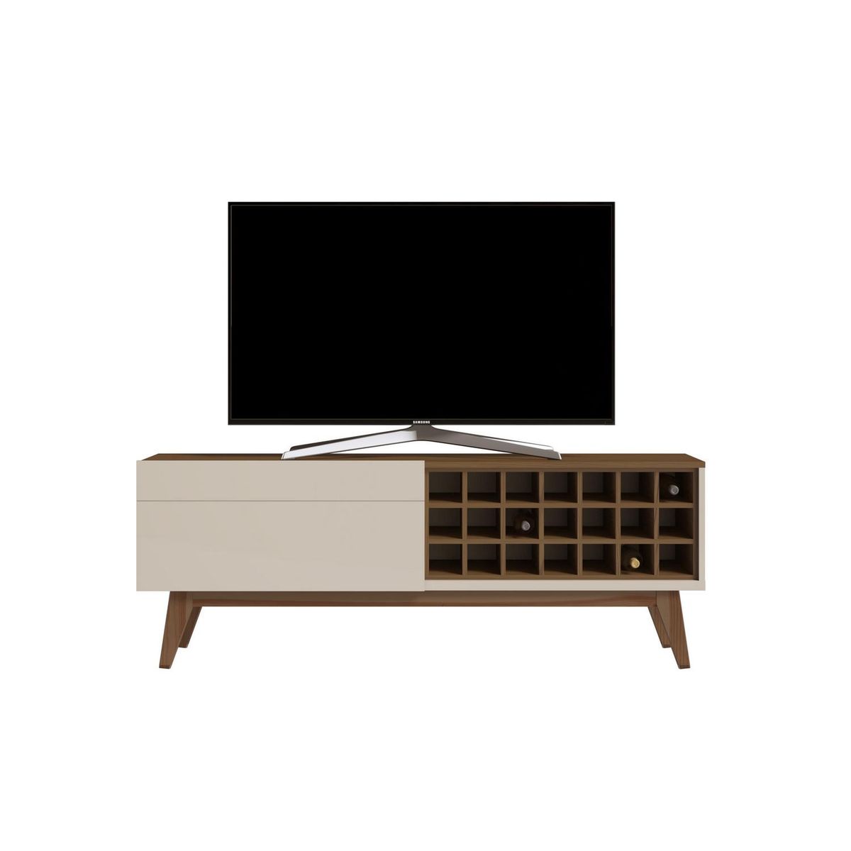 ALTAVISION - Rack 60 " Classic Blanco/Café 40x52x146 cm