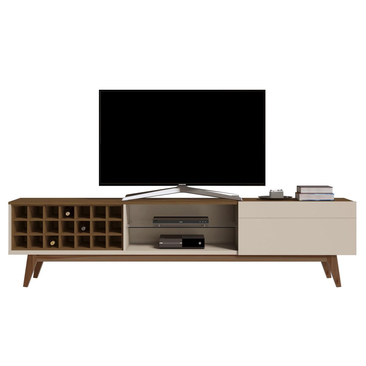 ALTAVISION - Rack 60 " Classic Blanco/Café 40x52x218 cm