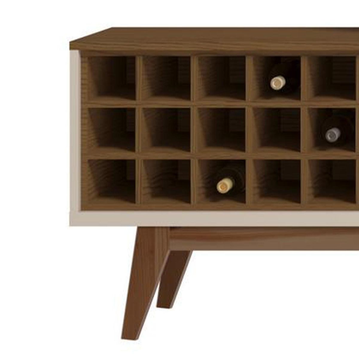 ALTAVISION - Rack 60 " Classic Blanco/Café 40x52x218 cm