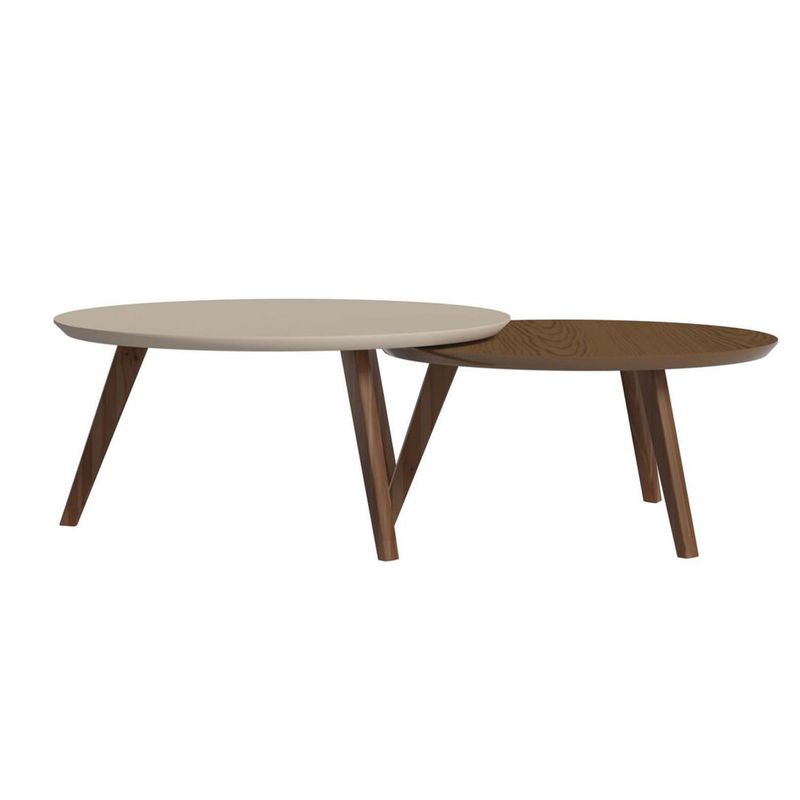 ALTAVISION - Mesas Classic Café/Blanco 74x74x37 cm