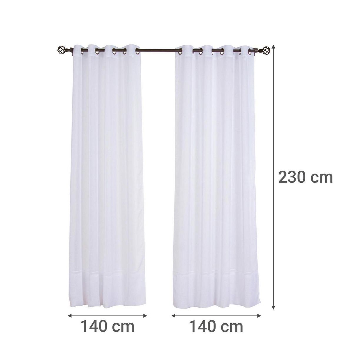 JOVIAL - Set de velos 140x230cm blanco