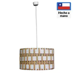 CAROLD STEVENS - Lámpara Colgante Tambor 1 Luz Metal Café