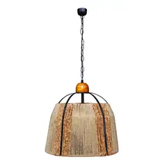 CAROLD STEVENS - Lámpara colgante natural madera 1 luz E27