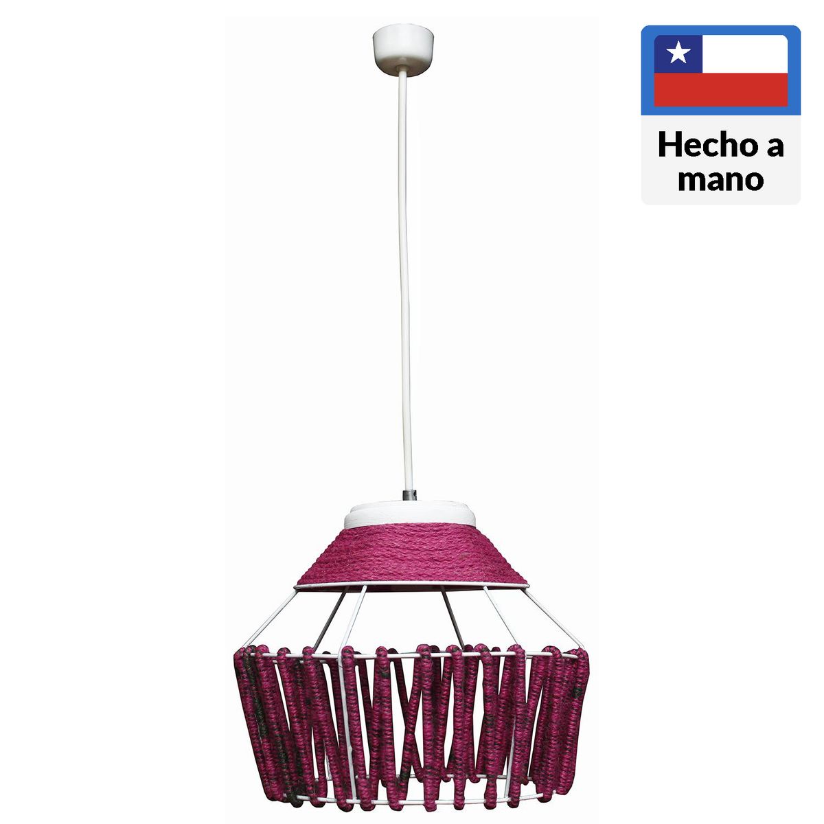 CAROLD STEVENS - Lámpara Colgante Ámber 1 Luz Madera Rosa