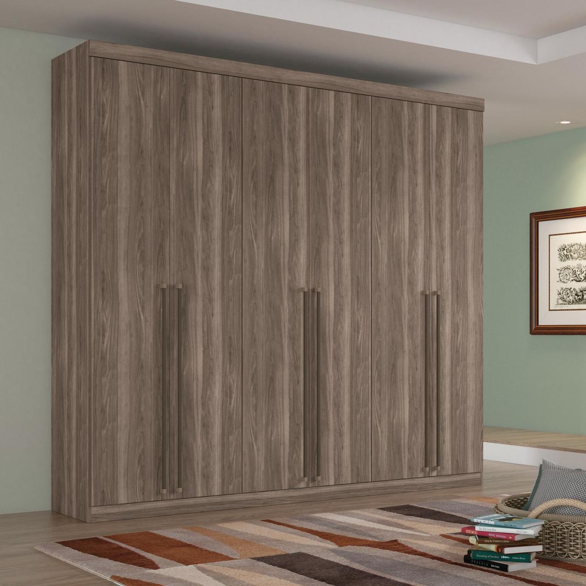 ALTAVISION - Clóset Imaginare 6 Puerta(s) 4 Cajón(es) 7 Repisa(s) 240x219x46 cm Café