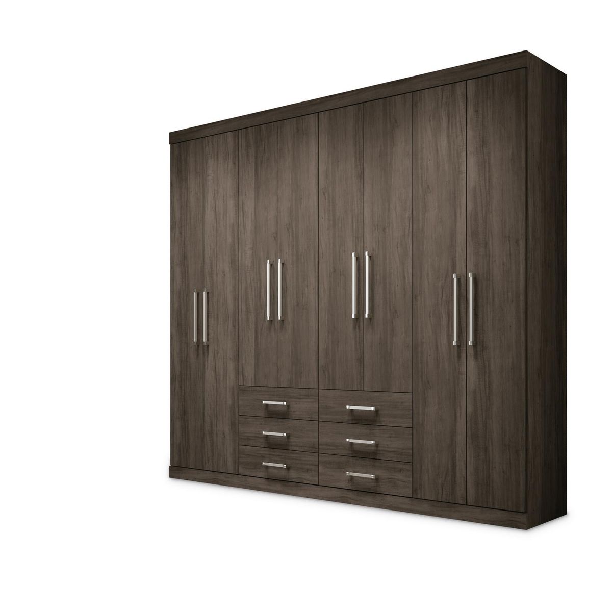 ALTAVISION - Clóset Master 8 Puerta(s) 6 Cajón(es) 10 Repisa(s) 239x217x46 cm Café