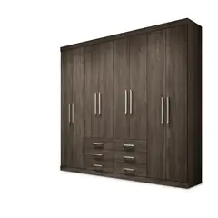ALTAVISION - Clóset Master 8 Puerta(s) 10 Repisa(s) 239x217x46 cm Café