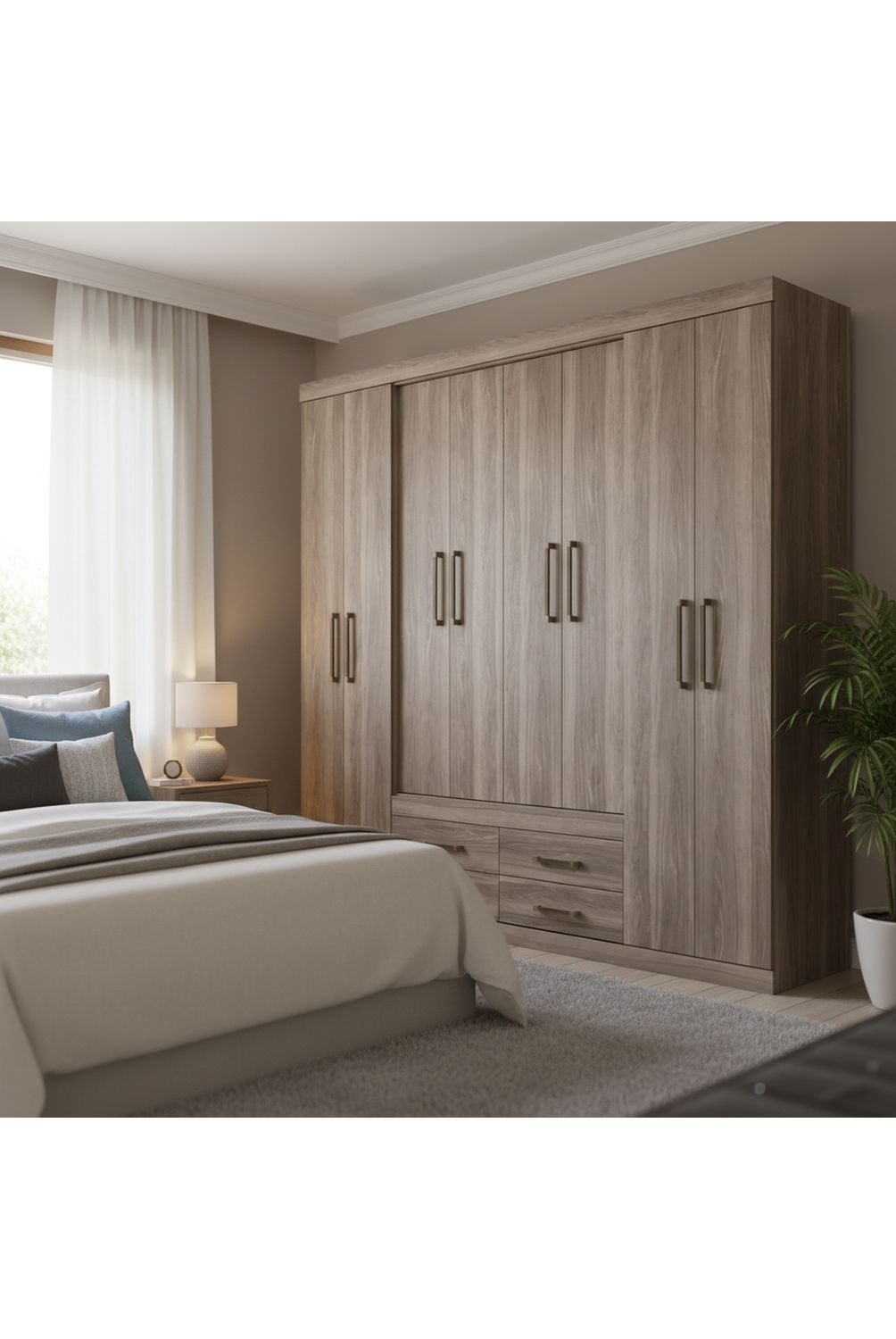 ꣑୧ ALTAVISION Clóset Nápoles 8 Puerta(s) 4 Cajón(es) 11 Repisa(s