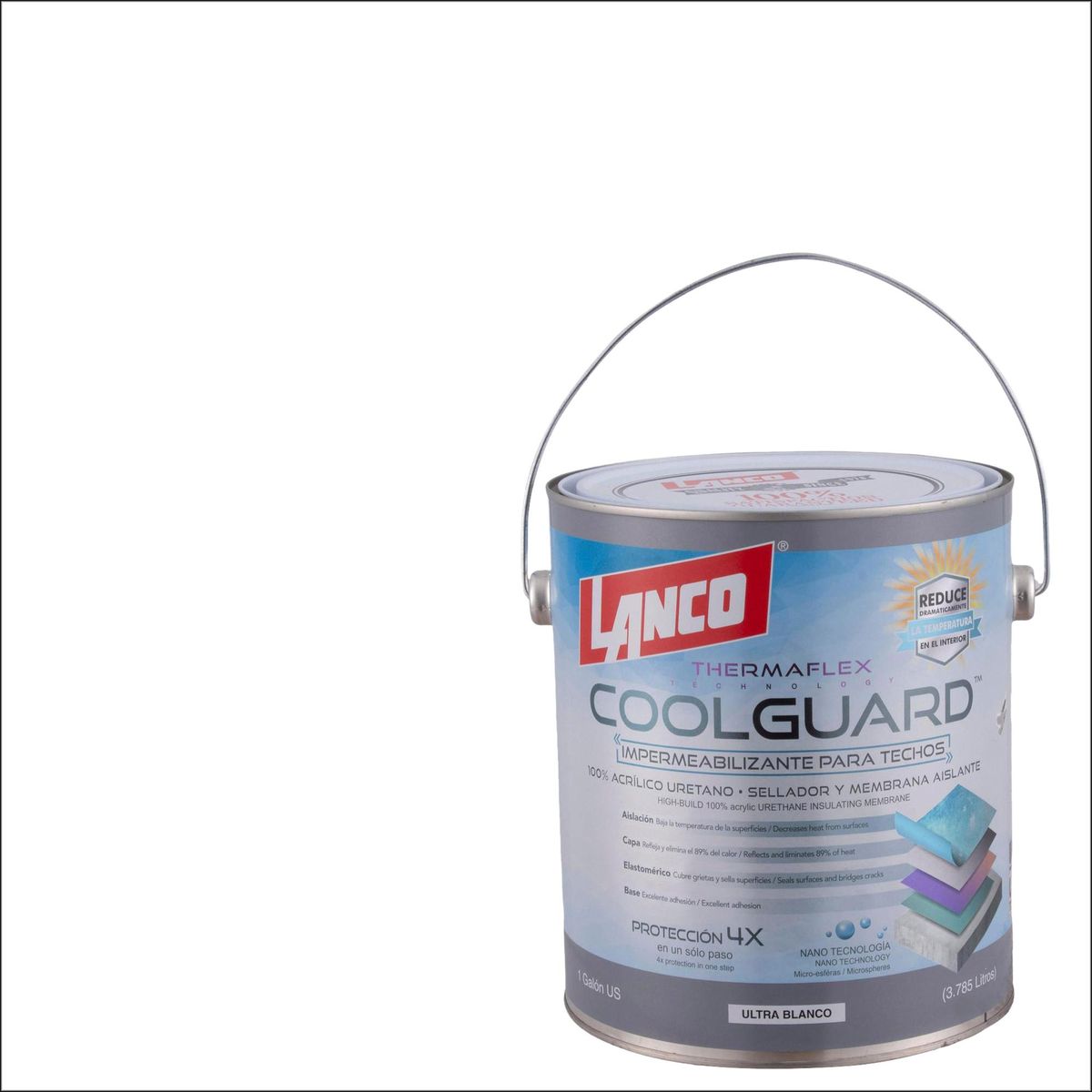 LANCO - Sellador para Techos Coolguard Lata 1 galón(es) Mate Blanco