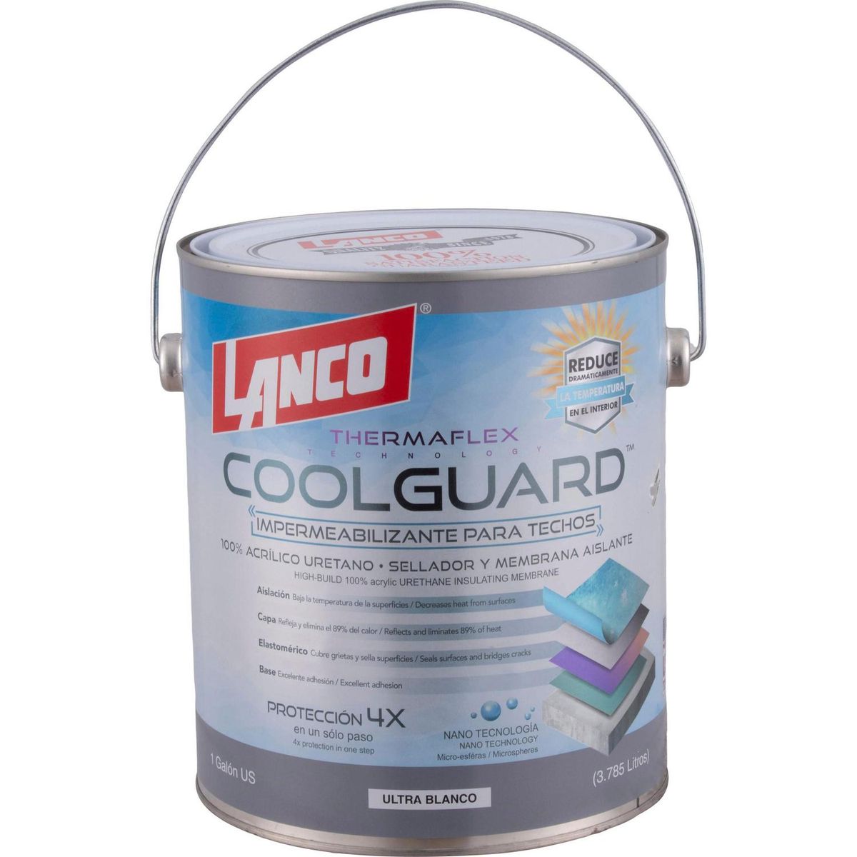 LANCO - Sellador para Techos Coolguard Lata 1 galón(es) Mate Blanco