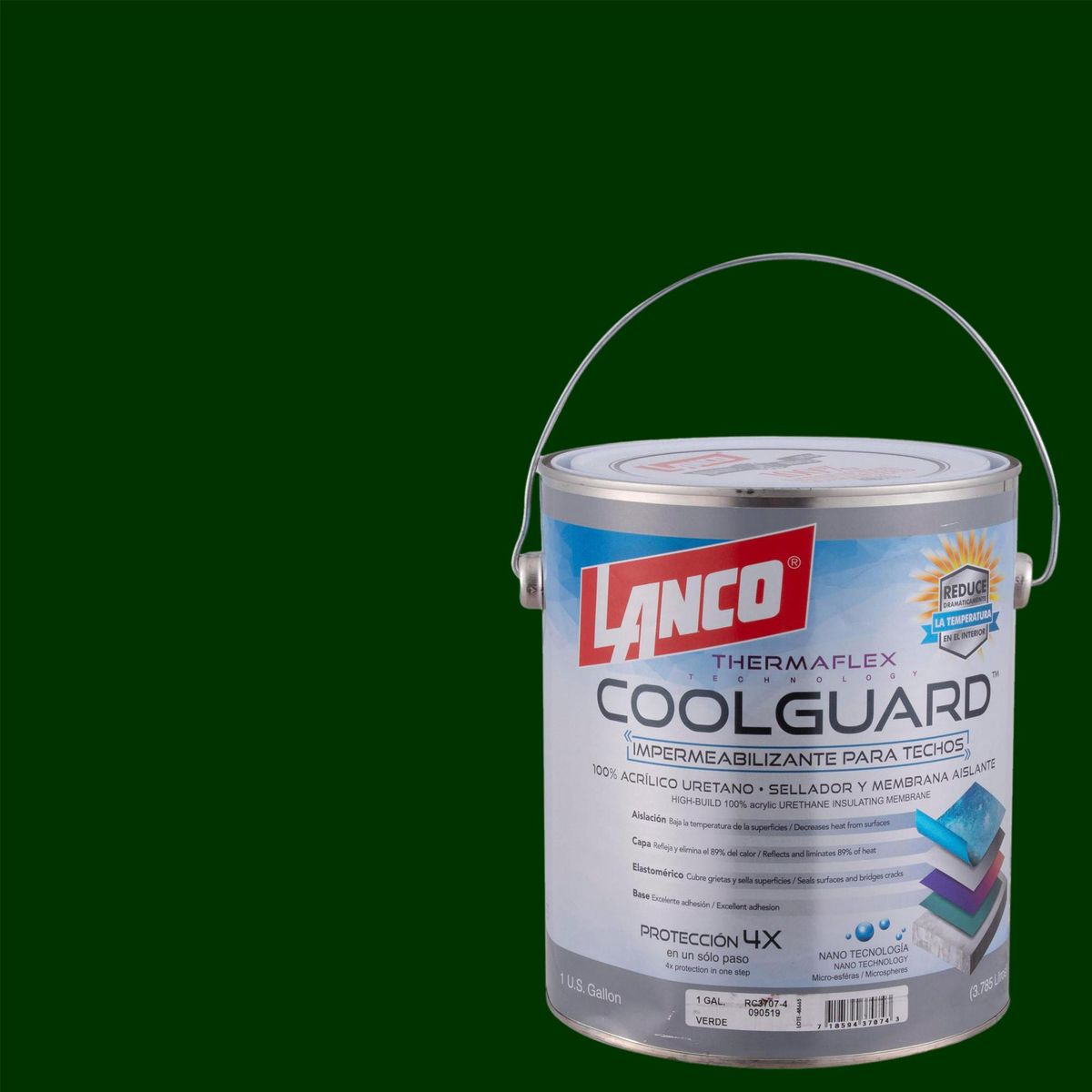 LANCO - Sellador para Techos Coolguard Lata 1 galón(es) Mate Verde