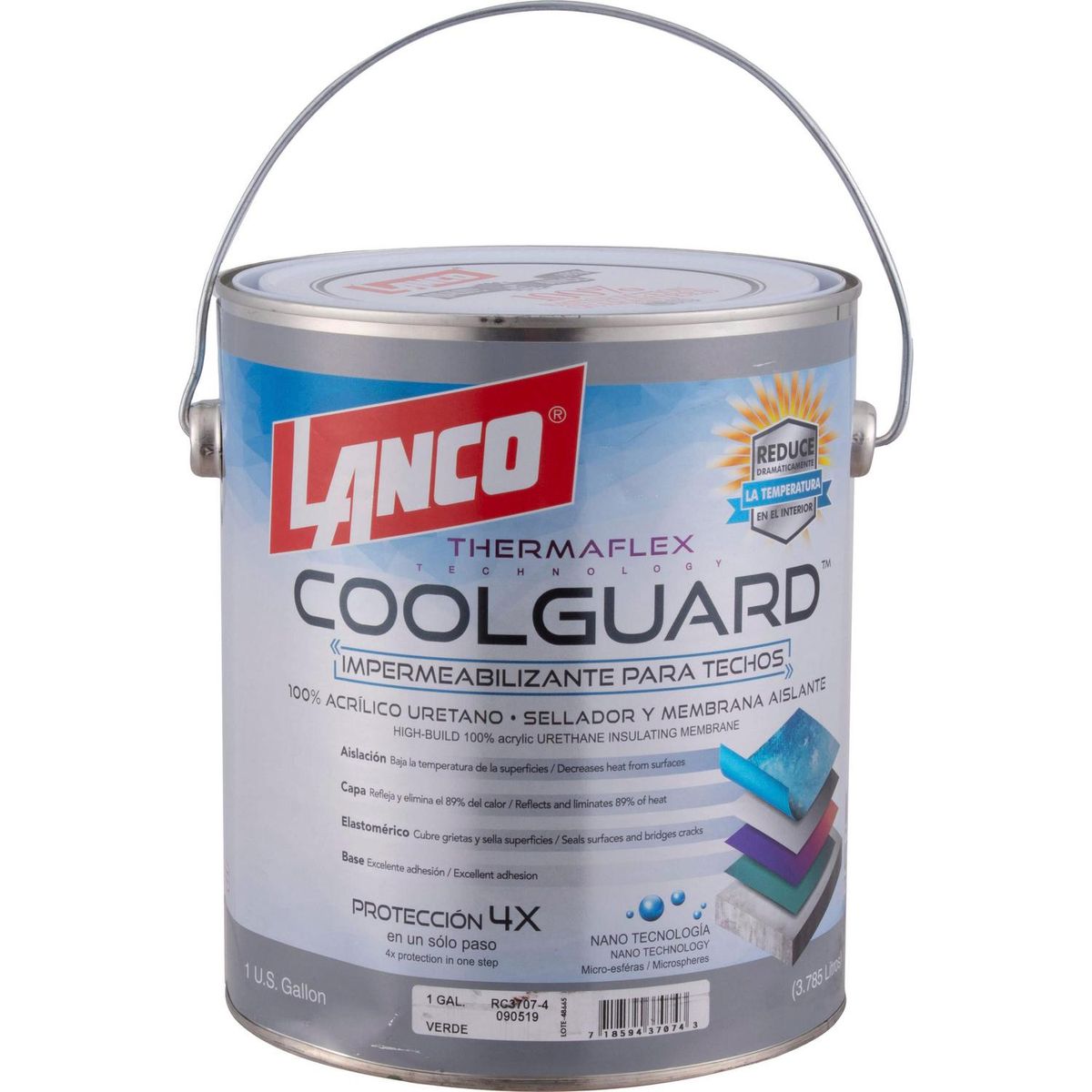 LANCO - Sellador para Techos Coolguard Lata 1 galón(es) Mate Verde