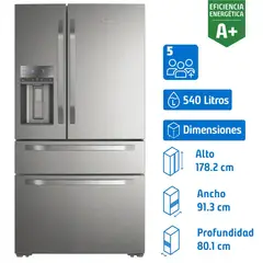FENSA - Refrigerador Multidoor No Frost 540 Litros Inox Advantage Plus 7790