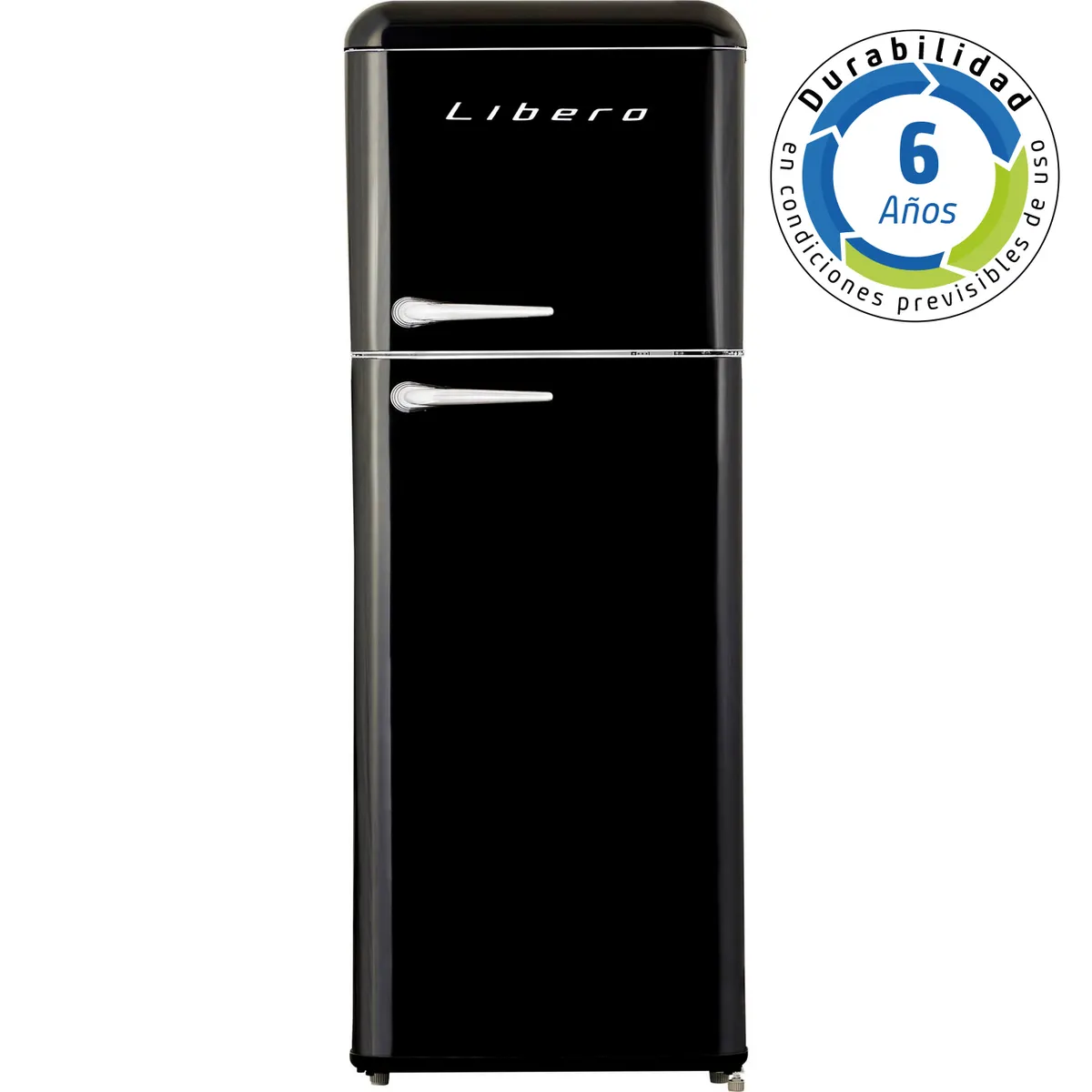 LIBERO - Refrigerador Top Freezer Frío Directo 203 Litros Negro LRT-210DFNR
