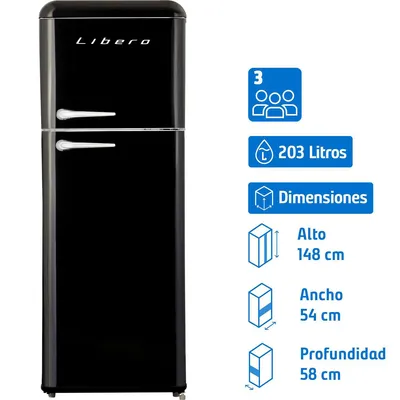 Libero Refrigerador Top Freezer Frío Directo 203 Litros