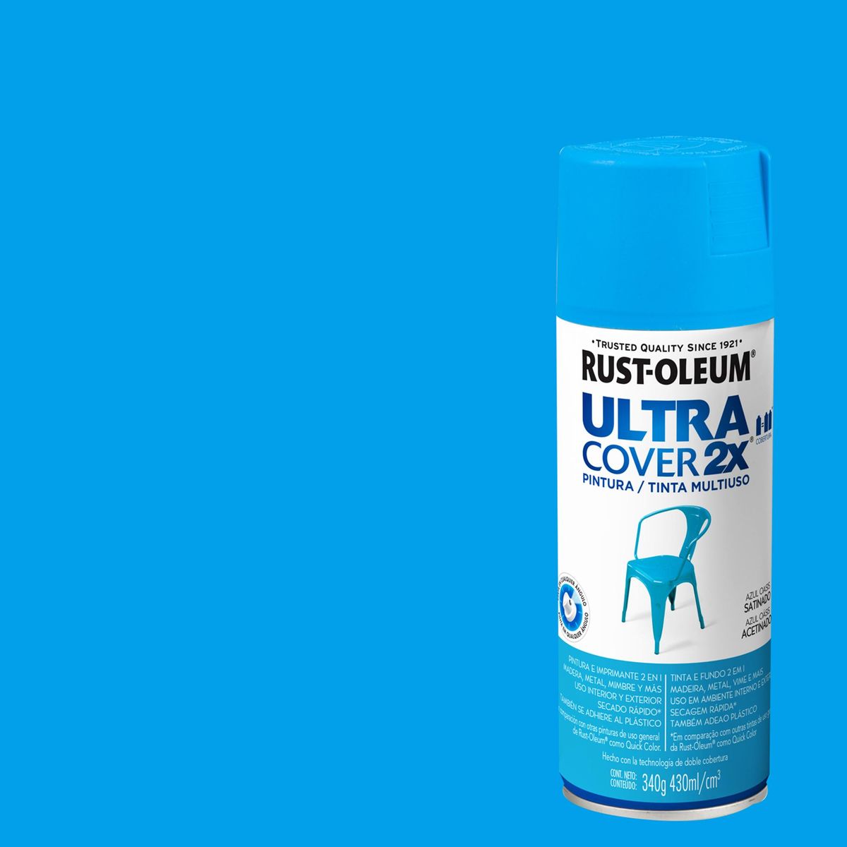 RUST OLEUM - Pintura Ultra Cover Spray 0.43 l Satinado Azul