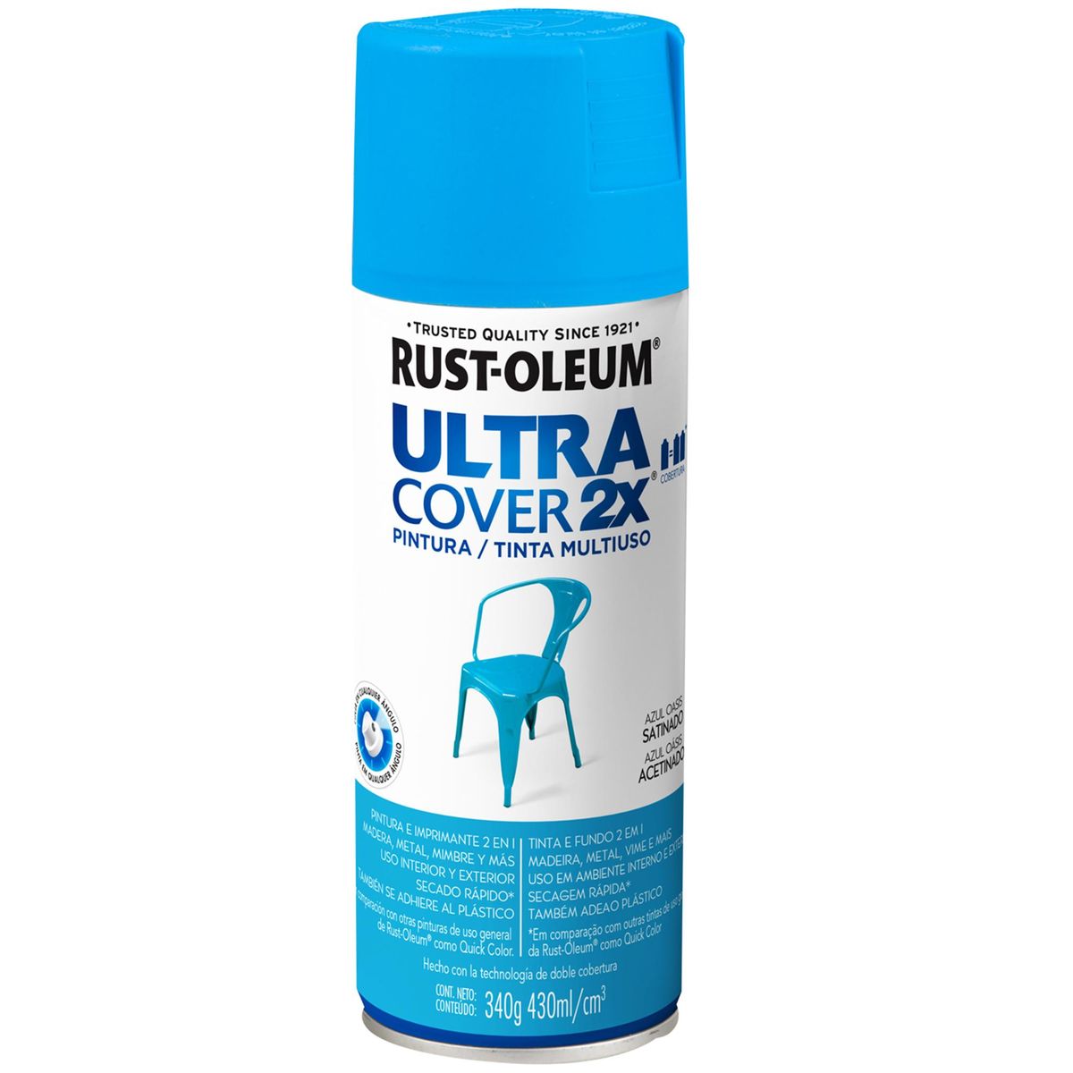 RUST OLEUM - Pintura Ultra Cover Spray 0.43 l Satinado Azul