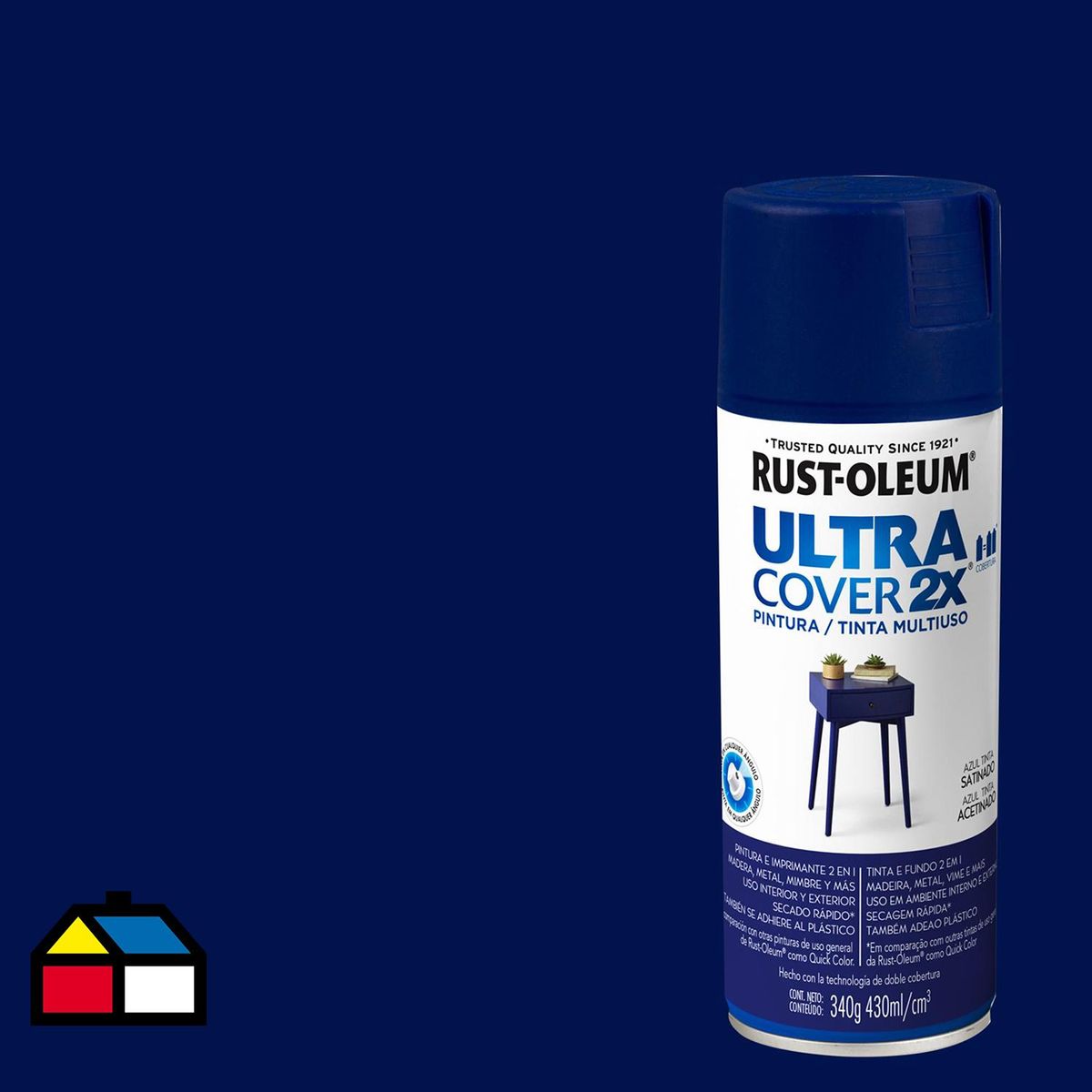 RUST OLEUM - Pintura Ultra Cover Spray 0.456 l Satinado Azul