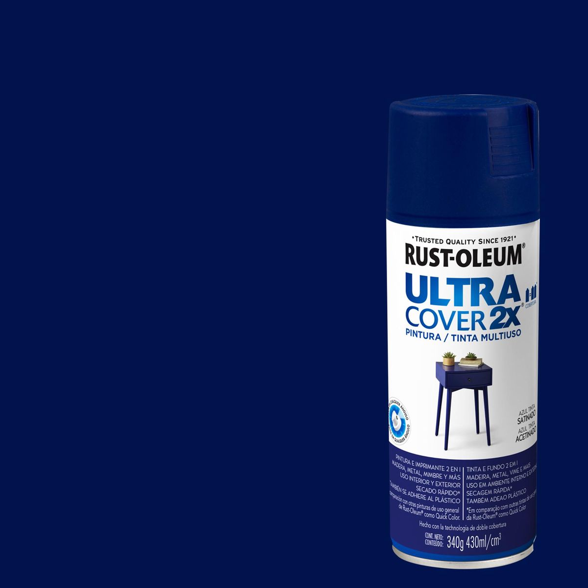 RUST OLEUM - Pintura Ultra Cover Spray 0.456 l Satinado Azul