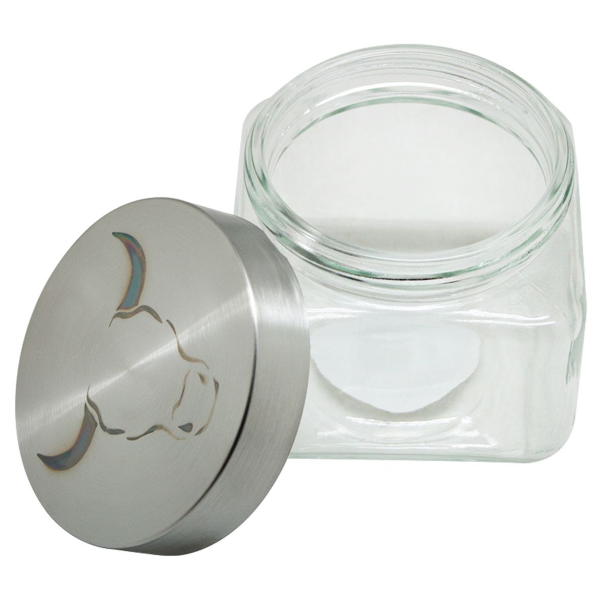 WAYU - Contenedor Sal Wayu Tapa Inoxidable Urbano Industrial 11cm