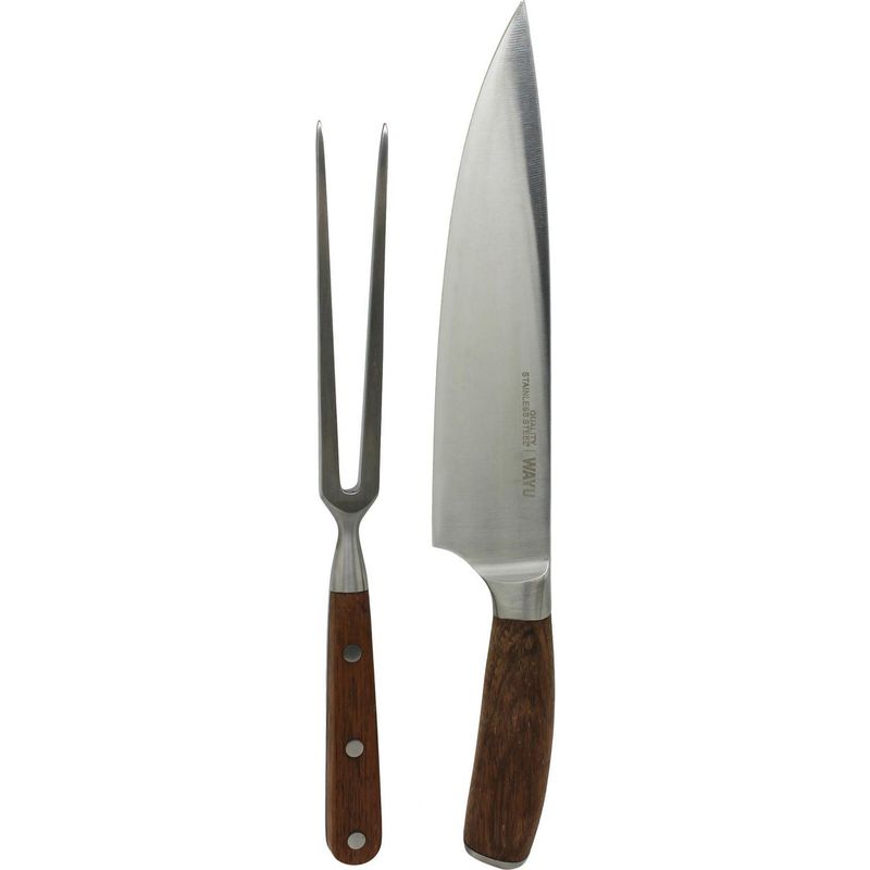 WAYU - Cuchillo + Tenedor Acero Inoxidable