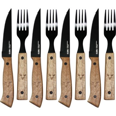Set cuchillos + tenedores 8 piezas
