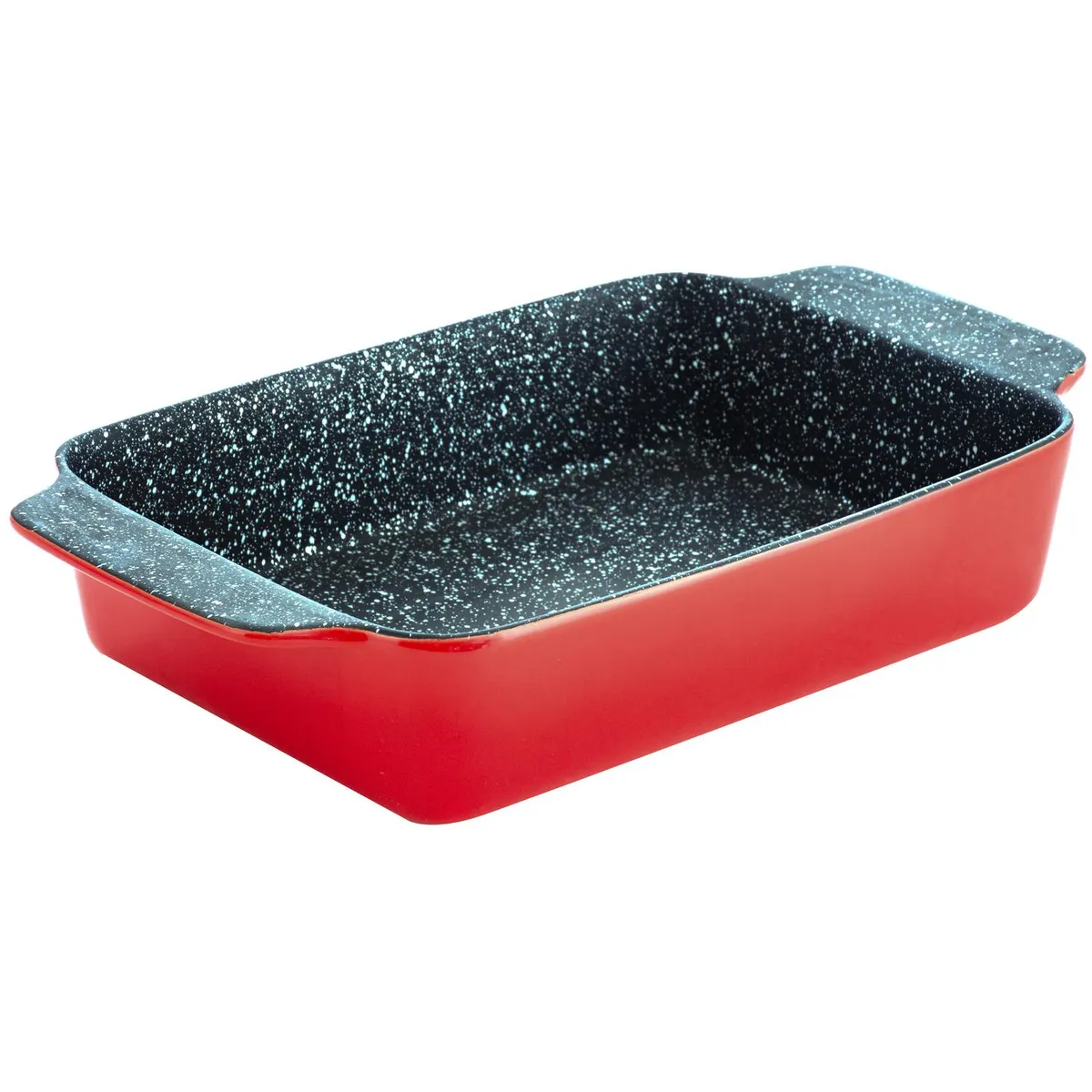 TRENTO - Asadera Trento Rectangular 1 Litro Roja 24.5 X 14.5 Cm