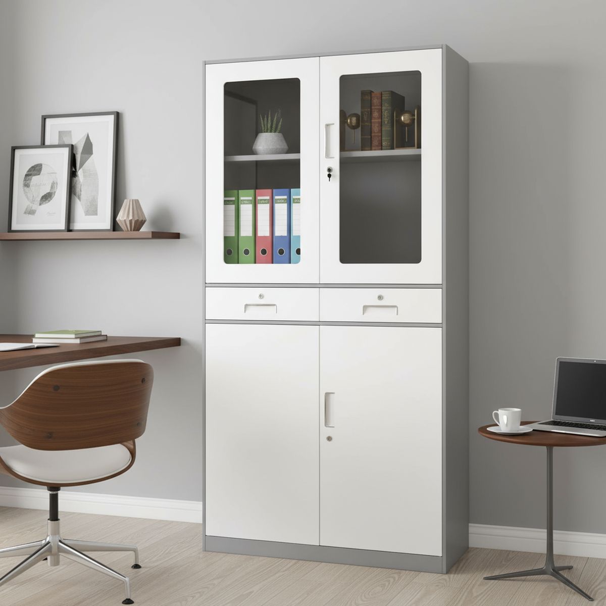 MALETEK - Armario Acero 4 Nivel(es) 45x170x45 cm Blanco