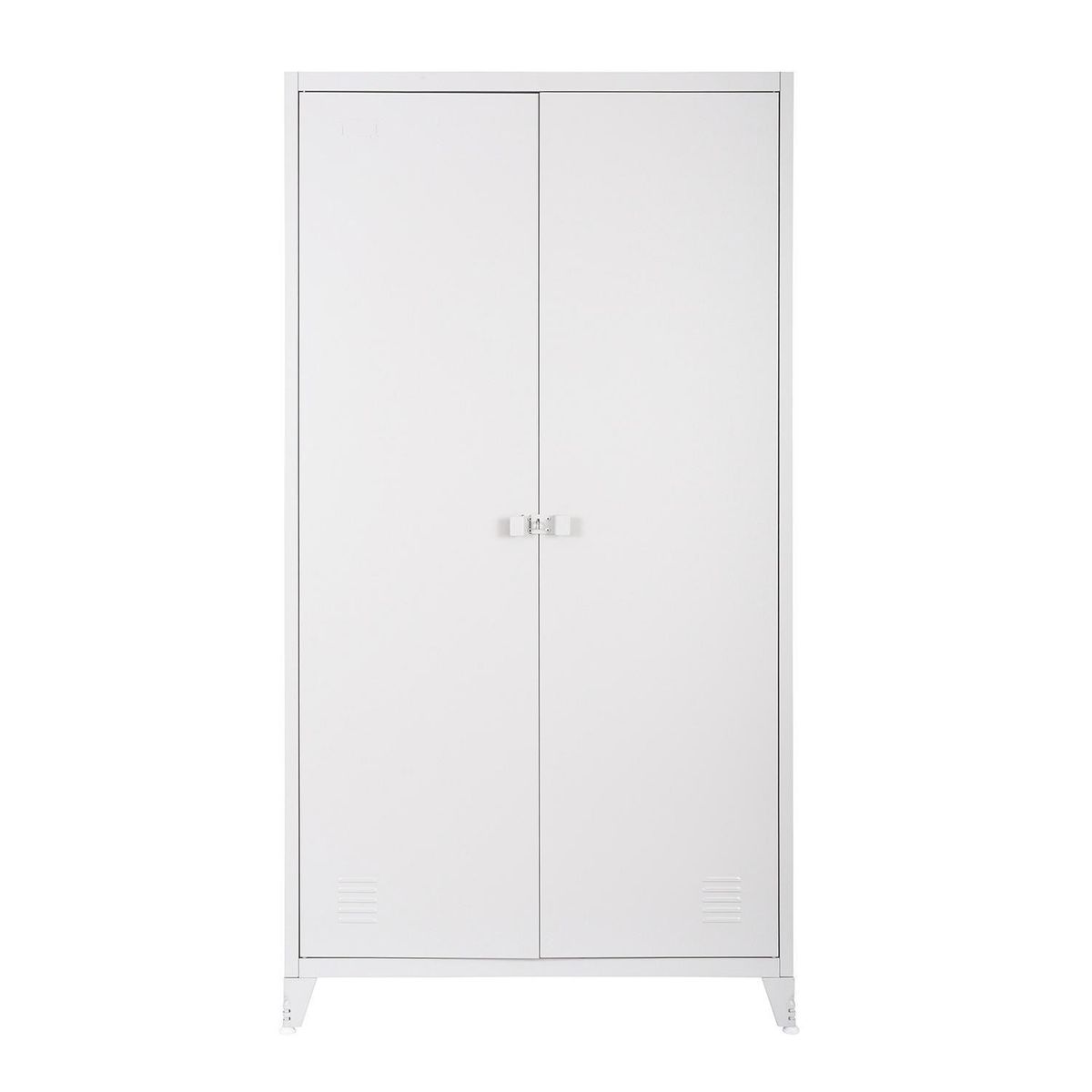 MALETEK - Clóset 2 Puerta(s) 6 Repisa(s) 90x45x45 cm Gris