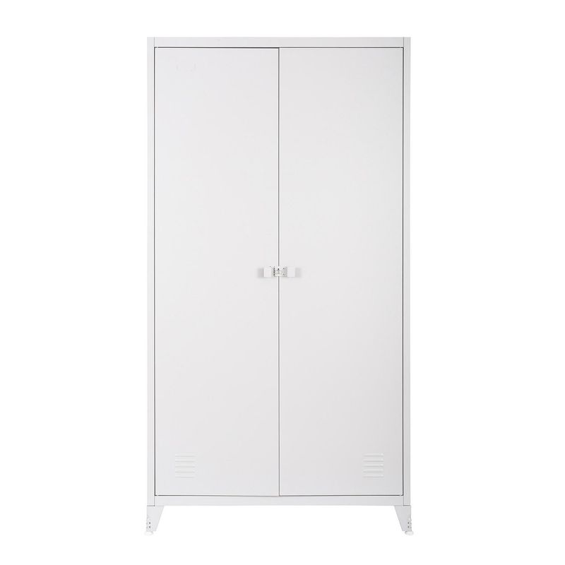 MALETEK - Clóset 2 Puerta(s) 6 Repisa(s) 90xx45 cm Gris