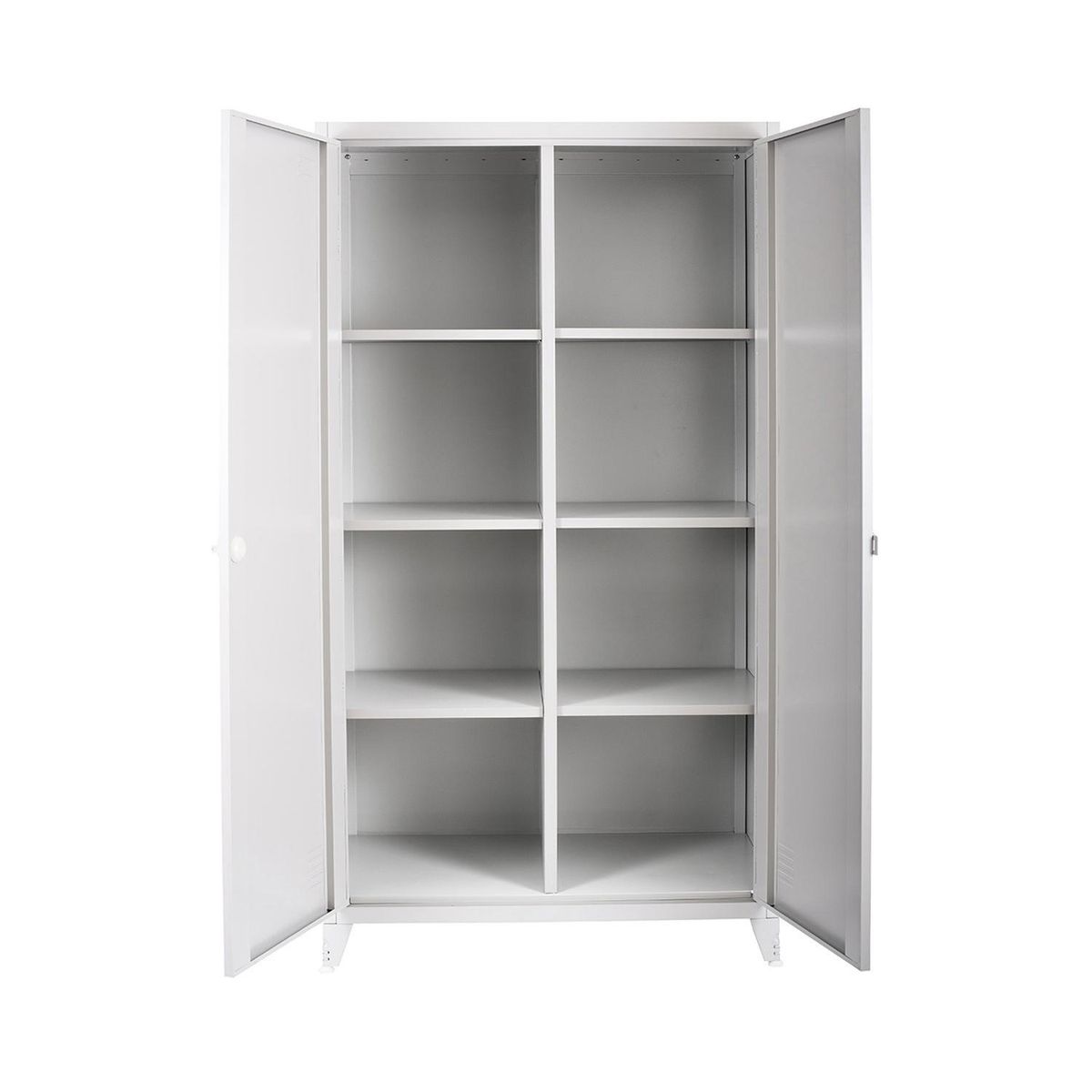 MALETEK - Clóset 2 Puerta(s) 6 Repisa(s) 90x45x45 cm Gris
