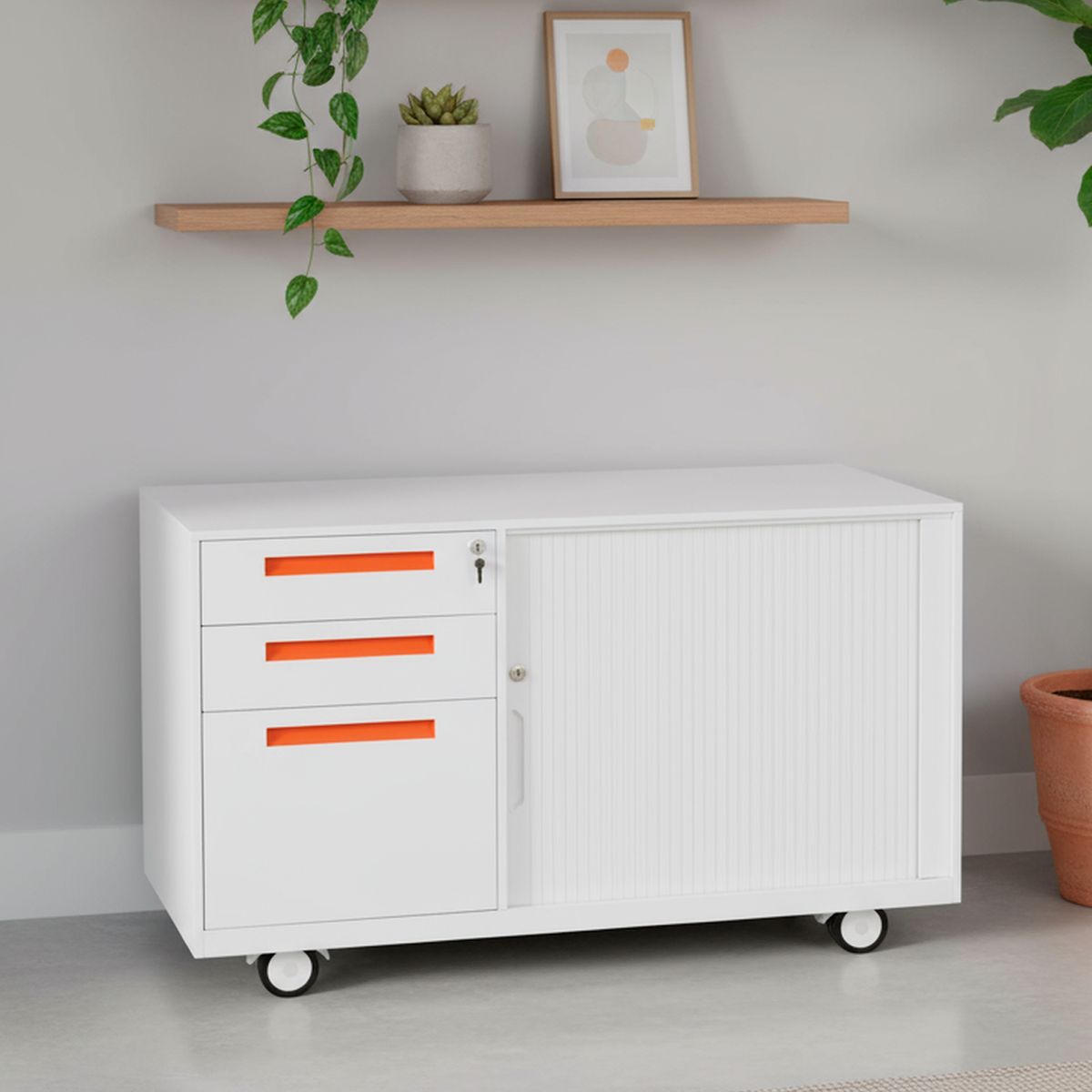 MALETEK - Cajonera 3 Cajón(es) 0 58x38x40 cm Blanco