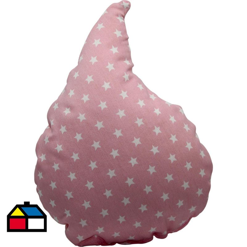 LIGHTME - Cojín gota star rosado 32x25 cm