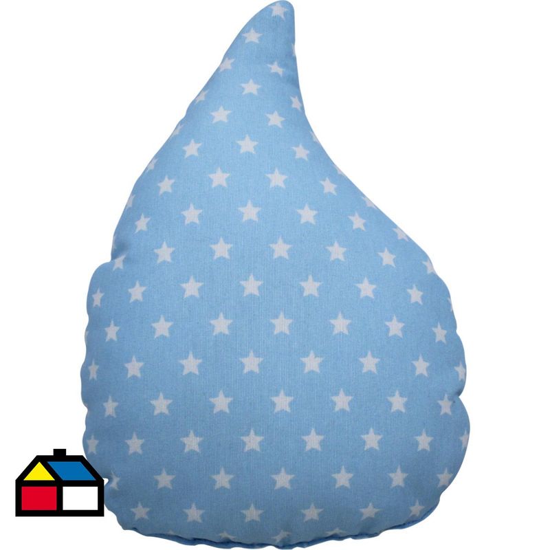 LIGHTME - Cojín gota star celeste 32x25 cm