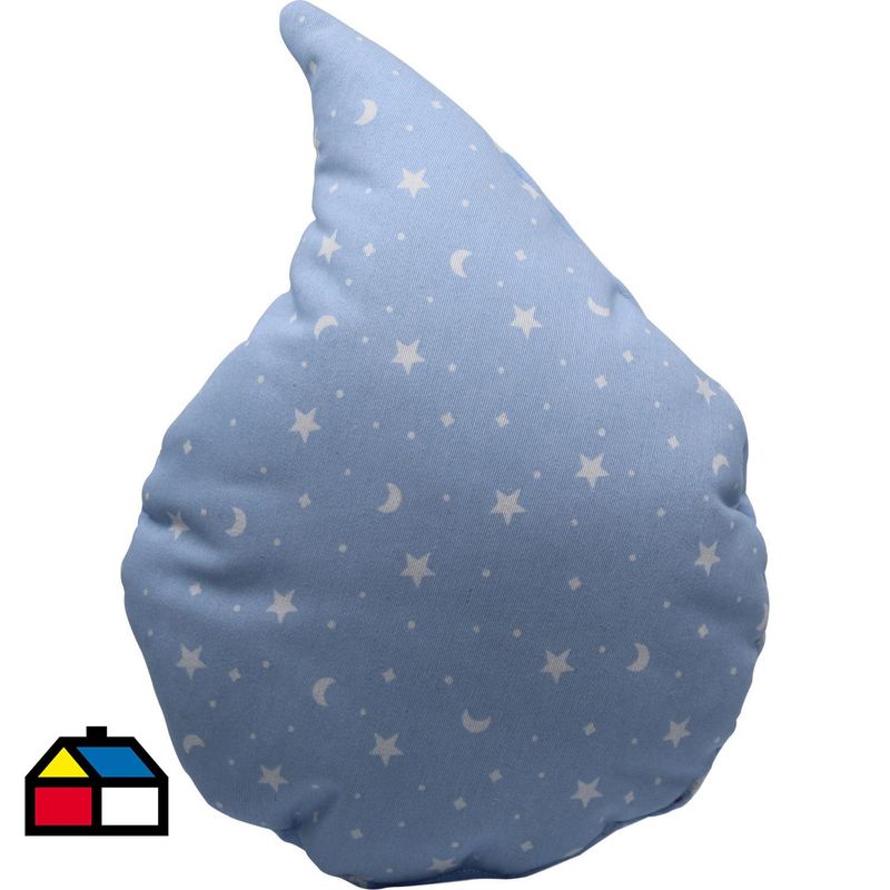 LIGHTME - Cojín gota luna celeste 32x25 cm