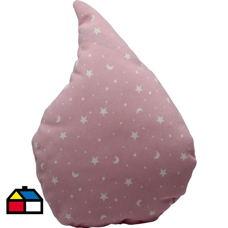 LIGHTME - Cojín gota luna rosado 32x25 cm
