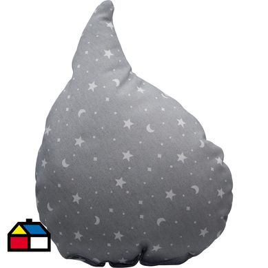 Cojn gota luna gris 32x25 cm.