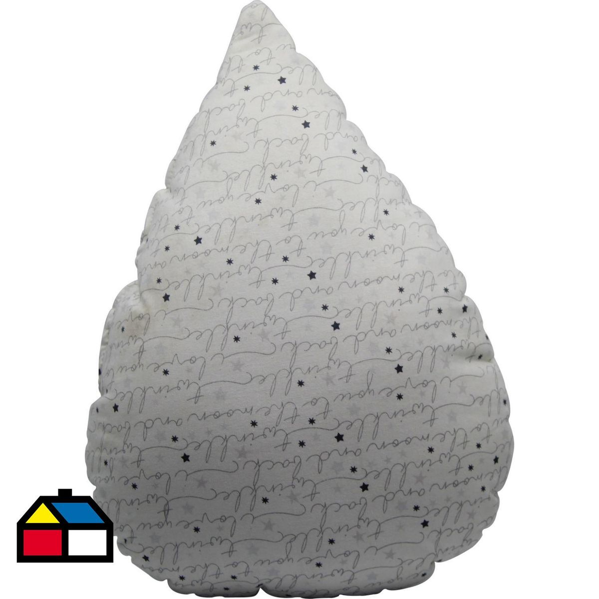 LIGHTME - Cojín gota letras 32x25 cm