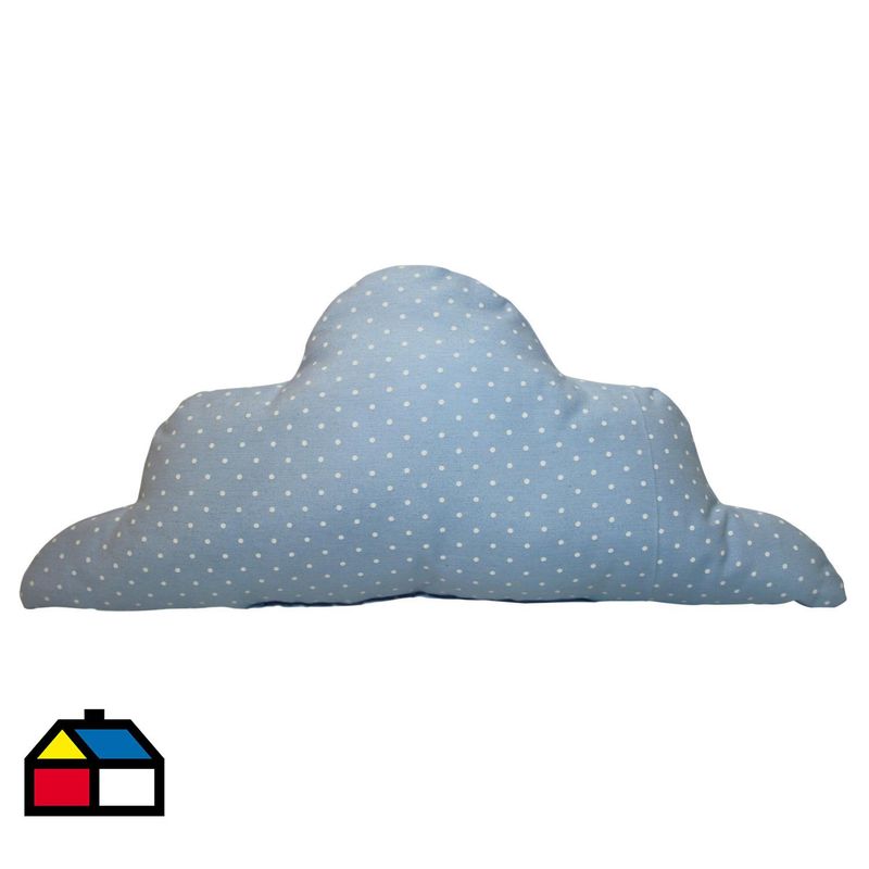 LIGHTME - Cojín nube puntos celeste 60x25 cm