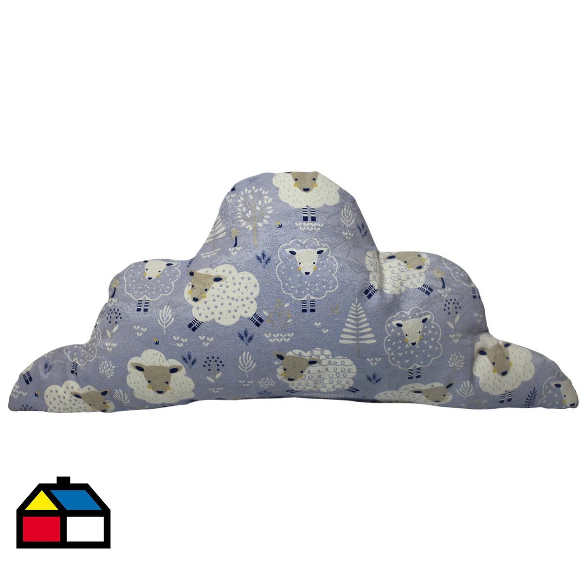 LIGHTME - Cojín nube aqua Oveja celeste 60x25 cm