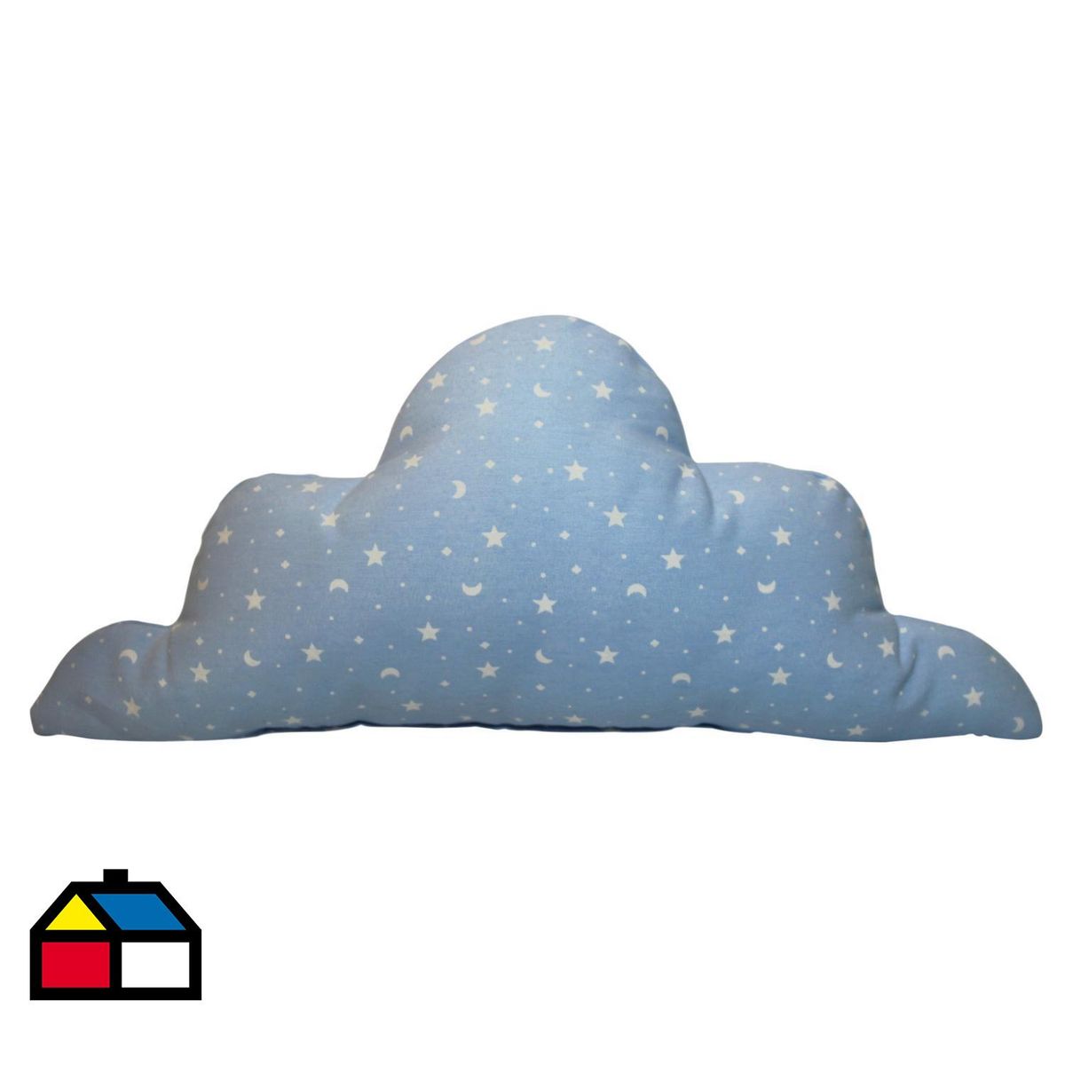 LIGHTME - Cojín nube lunas celeste 60x25 cm