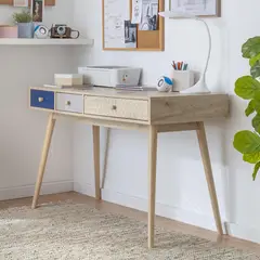 JUST HOME COLLECTION - Escritorio de madera 3 cajones