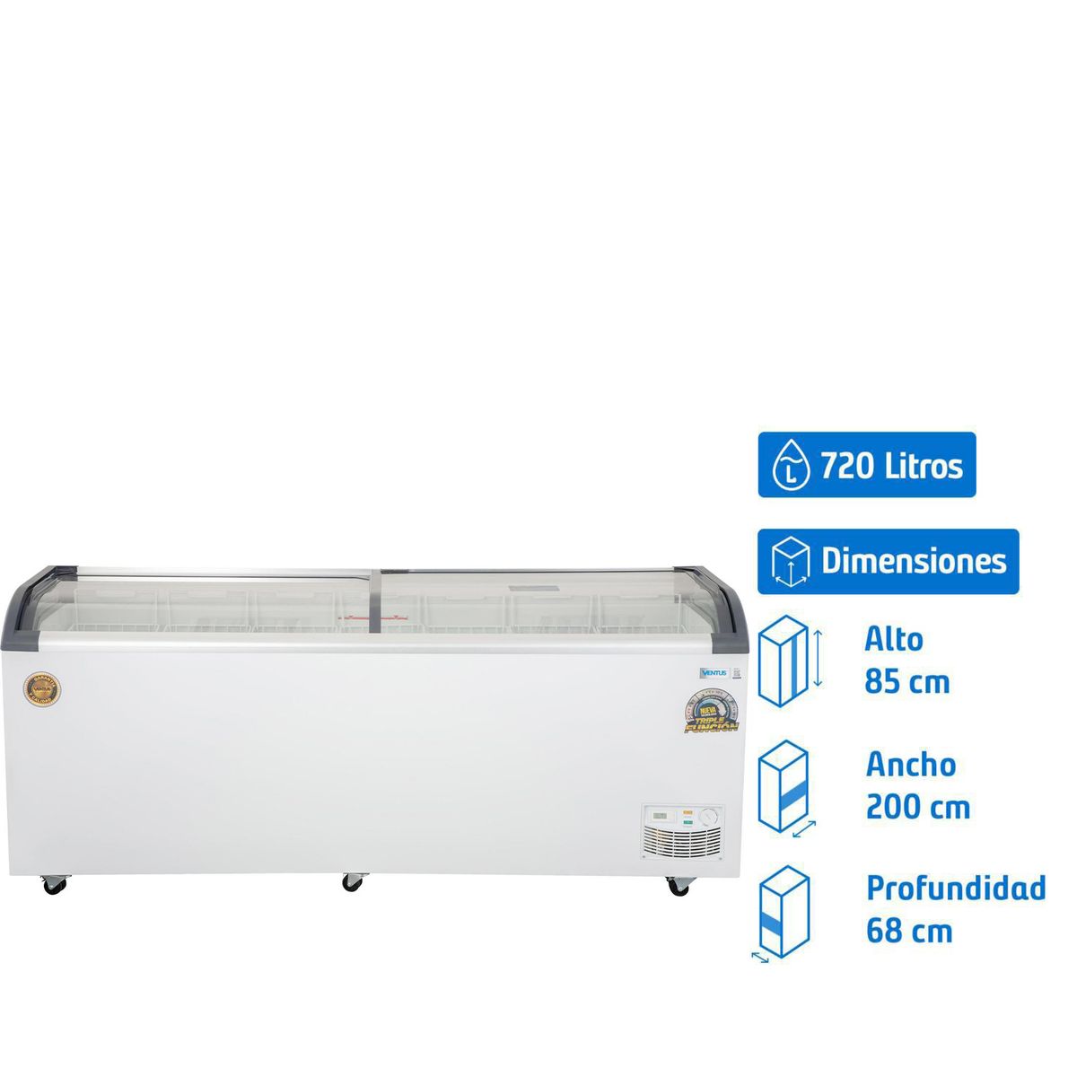 VENTUS - Freezer Horizontal 720 Litros Blanco CTV-720Q