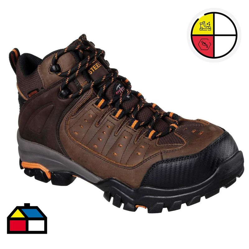 SKECHERS WORK - Zapato de Trabajo Hombre Talla 39 Delleker 77126 Bror