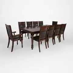 CIC - Juego de Comedor Grand Cordobes 10 Sillas Mesa Rectangular 120x76x240 cm Caoba