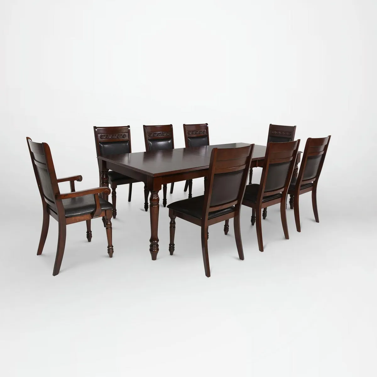 CIC - Juego de Comedor Cordobes 8 Sillas Mesa Rectangular 102x76x180 cm Tabaco