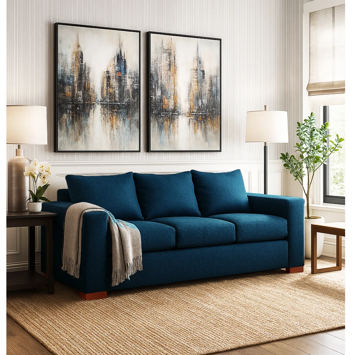 DKORA - Sofá 3 cuerpos connor 188x77x76 cm