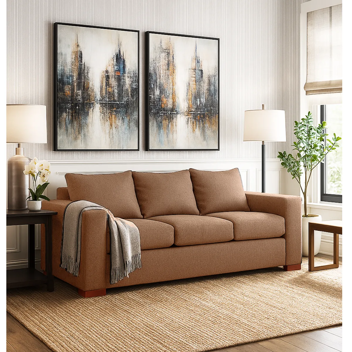 DKORA - Sofá 3 cuerpos connor 188x77x76 cm