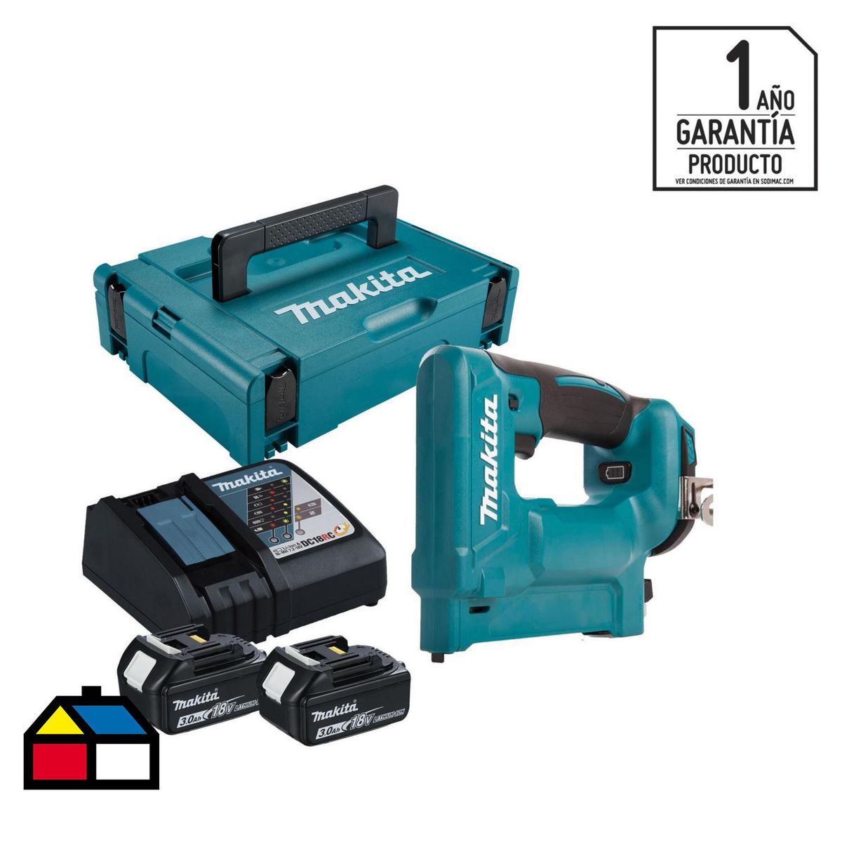 MAKITA - Engrapadora Inalámbrica 18V + 2 Baterías